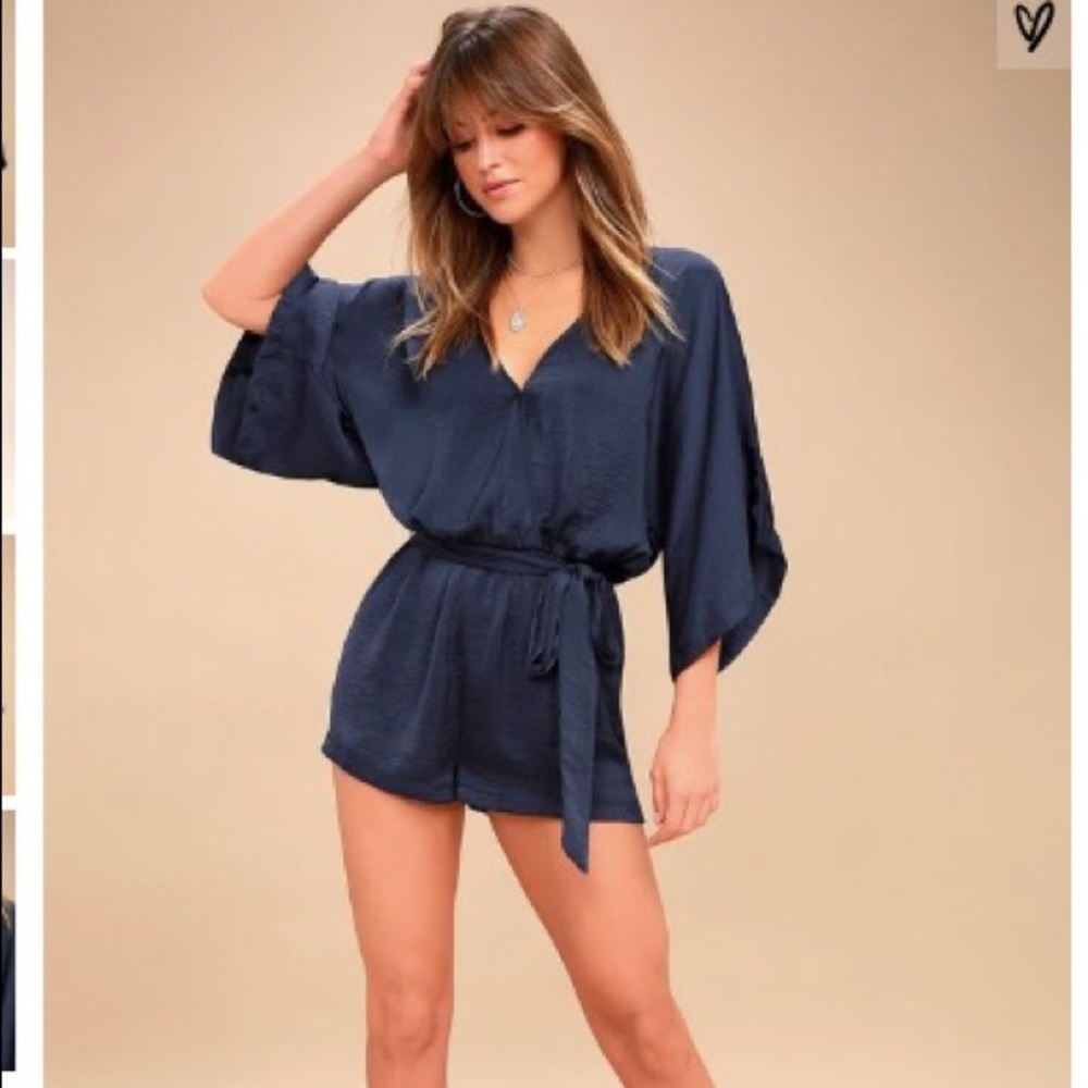 COPY - Lulus Navy Romper Size L